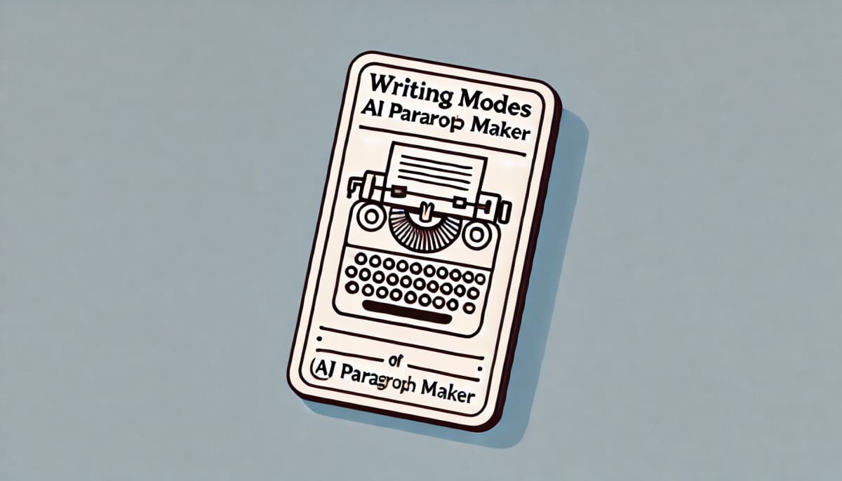 Writing modes of AI paragraph maker